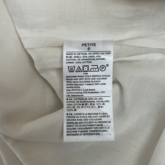 NWT Banana Republic Linen Blend Crossover Neck Sleeveless Midi Dress $160 Sz 6P - Picture 9 of 12